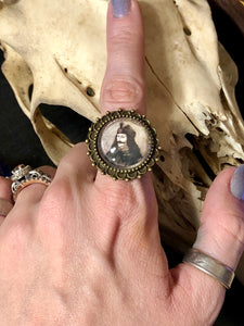 Image ring antique bronze or black
