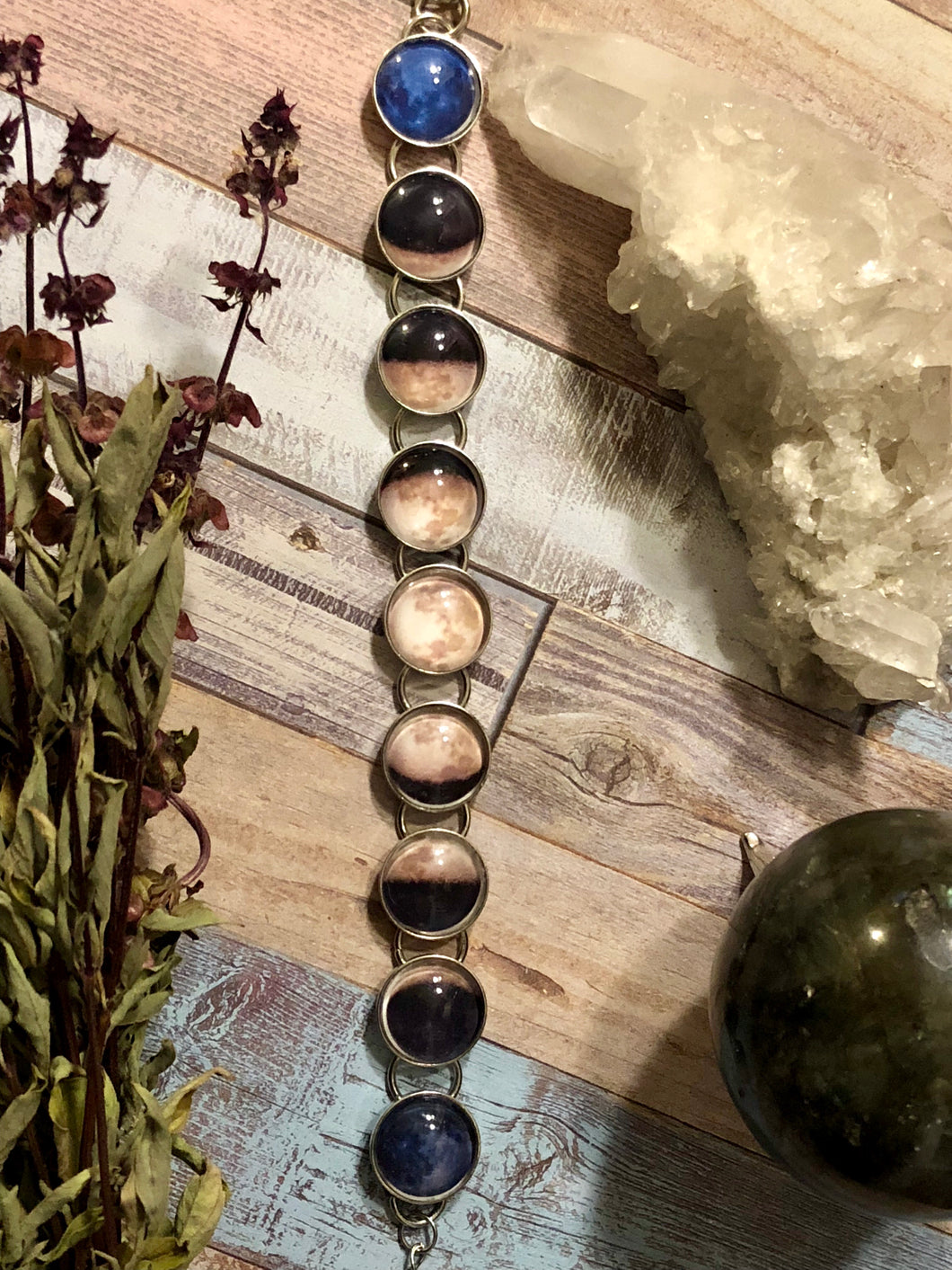 Phases of the moon bracelet